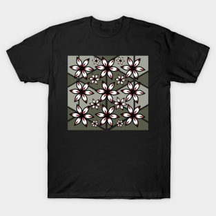 Flowers and triangular patterns T-Shirt